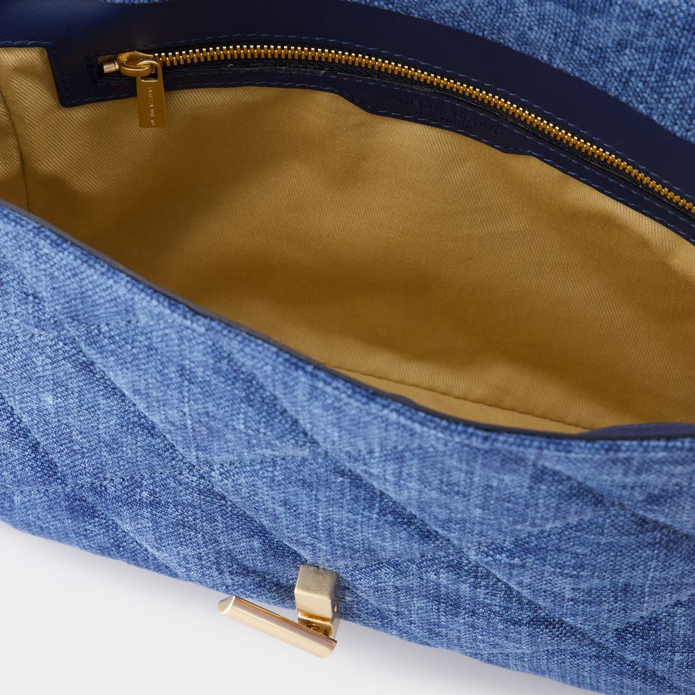 Vanessa Bruno Large Moon Shoulder Bag In Blue