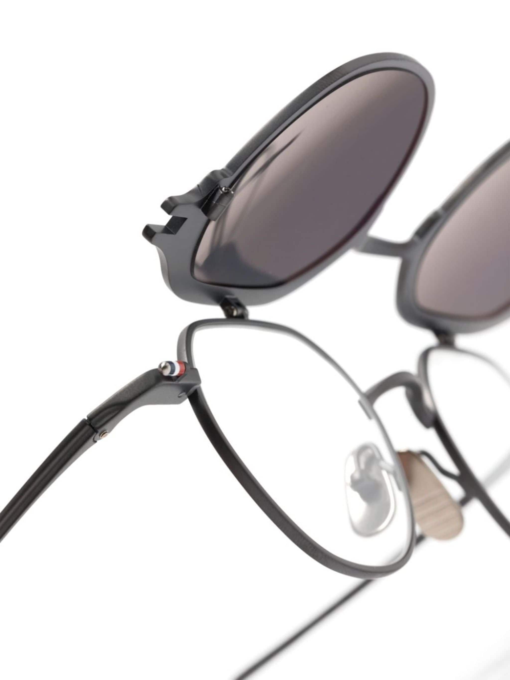 Thom Browne Eyewear Round Frame Sunglasses In Gray