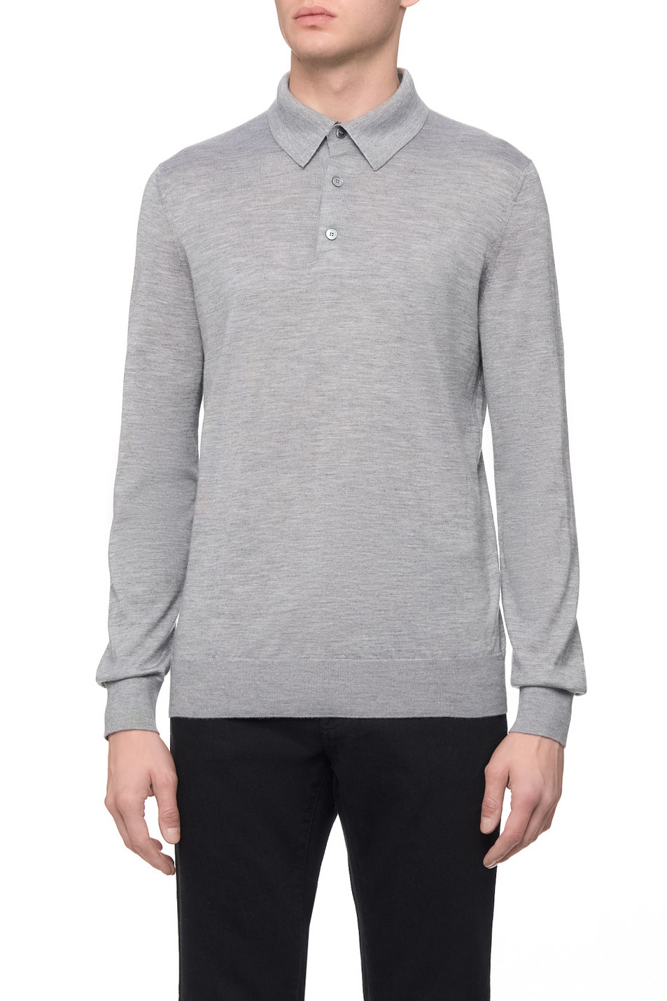 Shop Zegna Mélange Polo Shirt In Gray