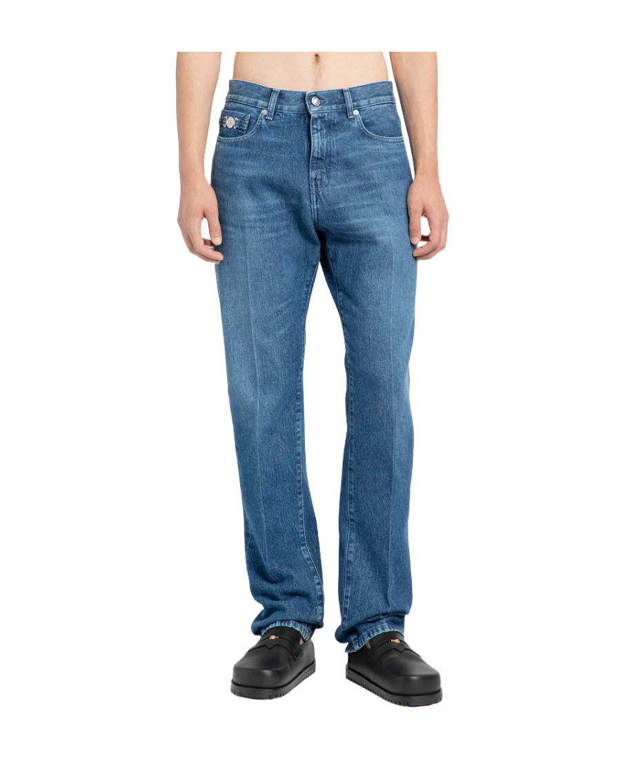 Versace Men's Regular Fit Jeans In Blue