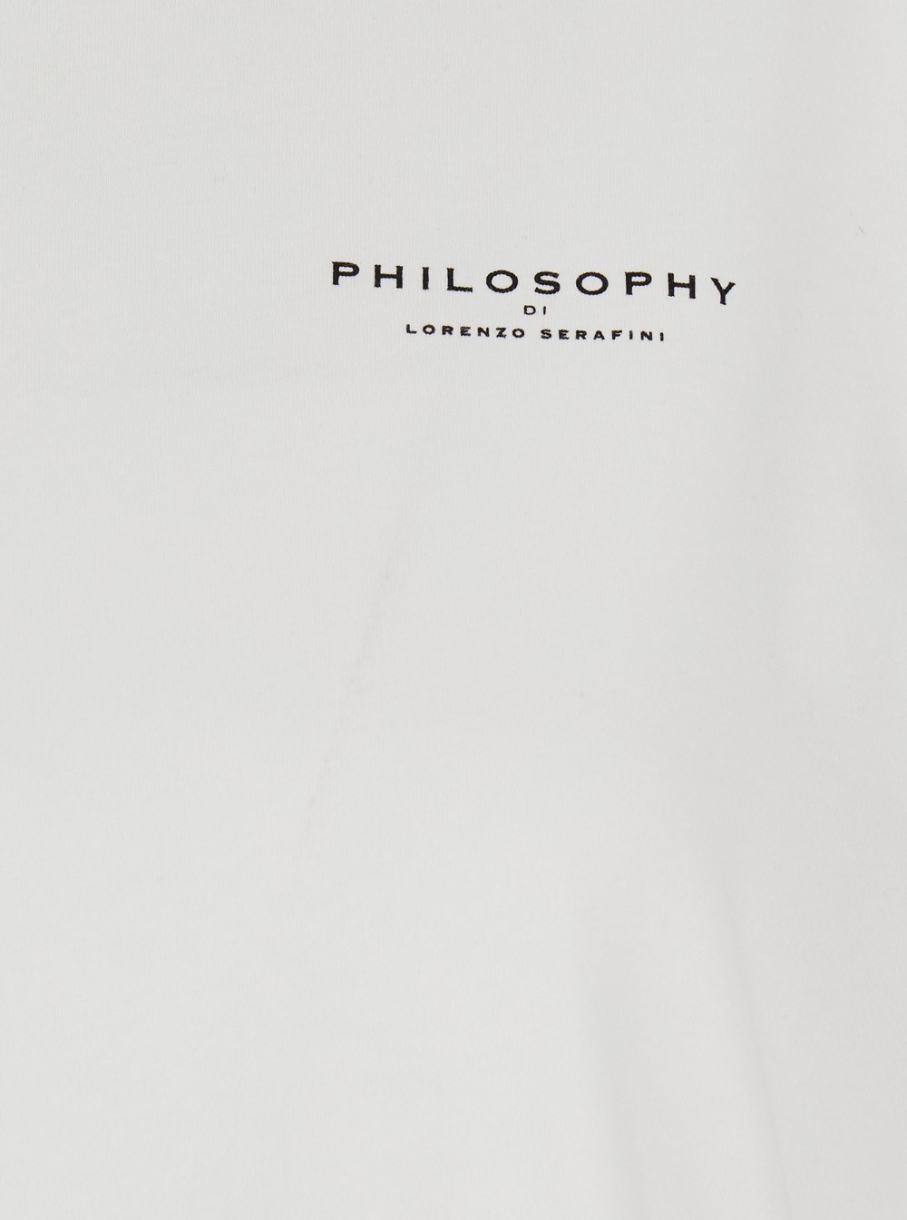 Philosophy Di Lorenzo Serafini White T-shirt With Maxi Logo Printed On The Back In Cotton Woman In White