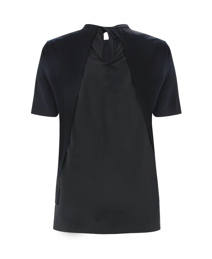 Herno Layered Short-sleeve Cotton Top