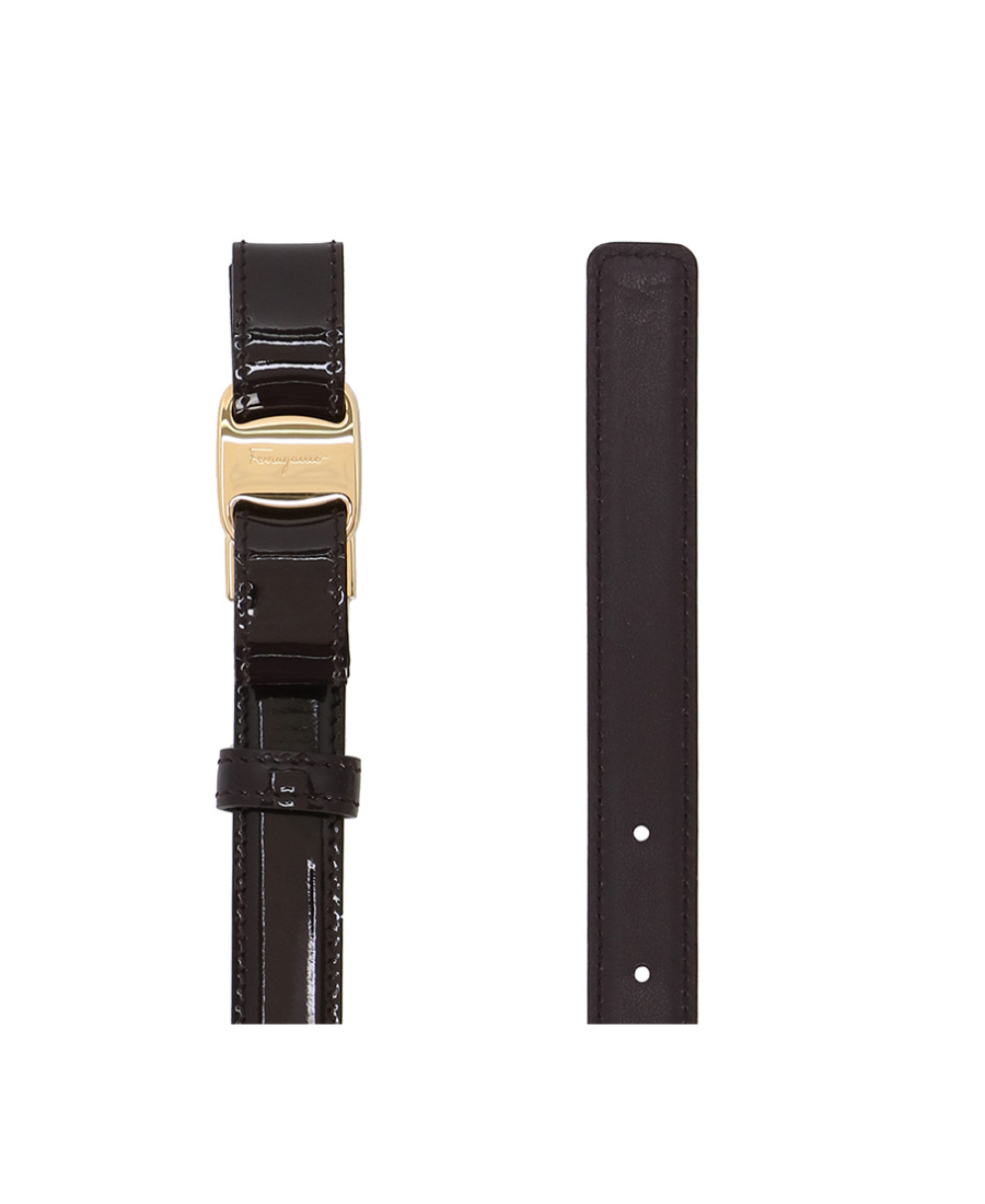 Ferragamo Metal Head Belt In Black