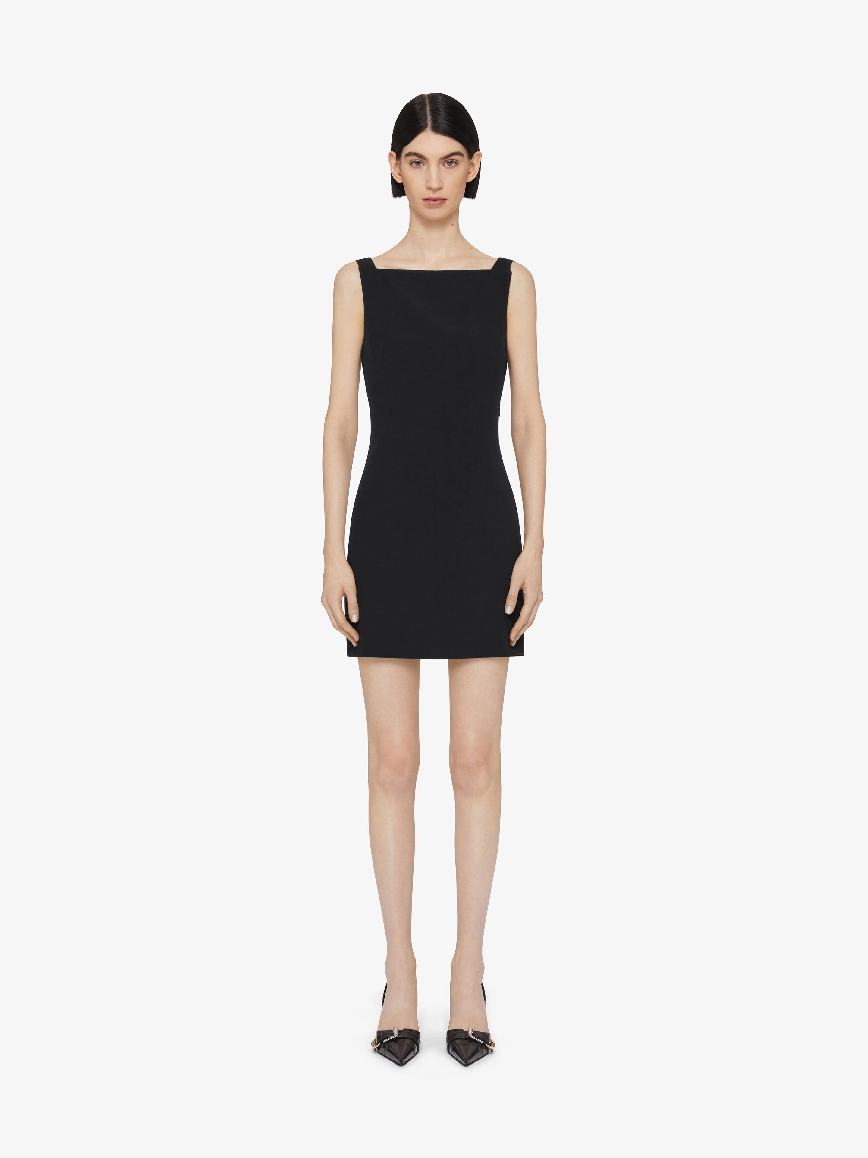 Givenchy Cutout Draped Mini Dress In Black