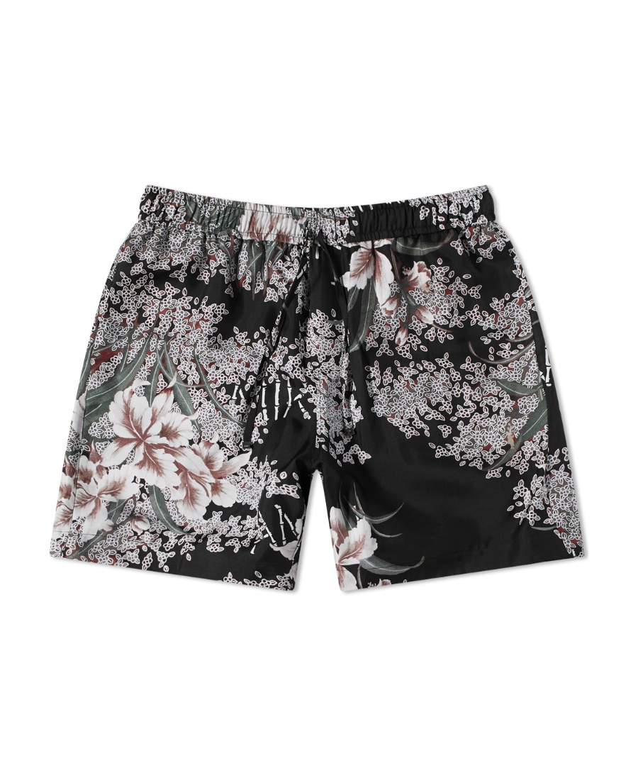 Amiri All-over Graphic Print Shorts In Black