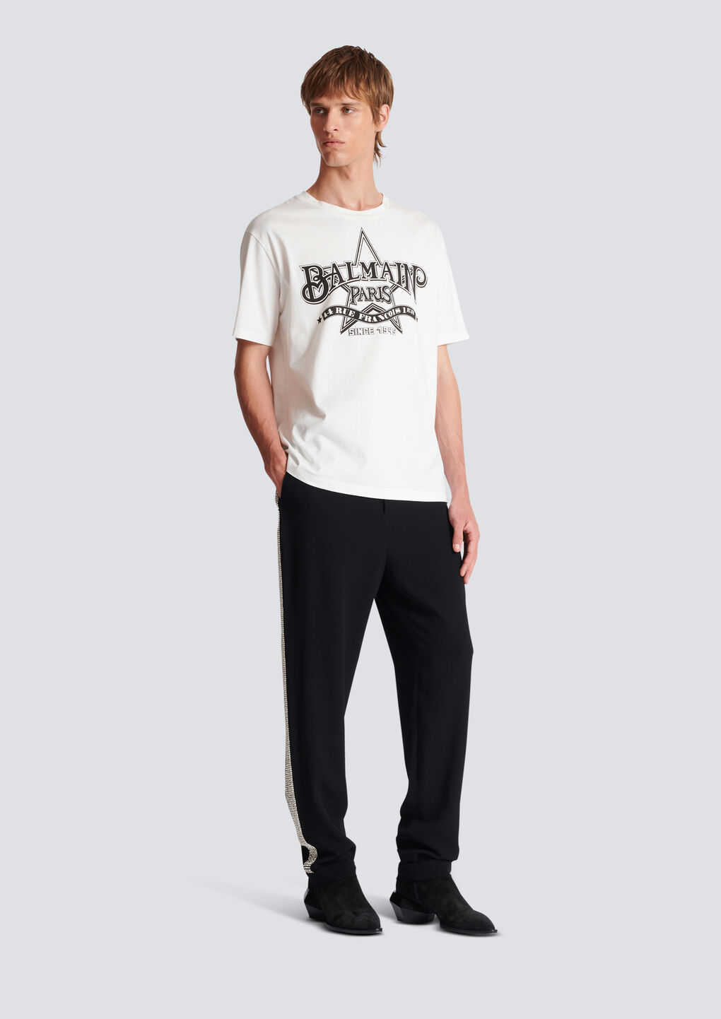 Balmain Logo-print Cotton T-shirt In White