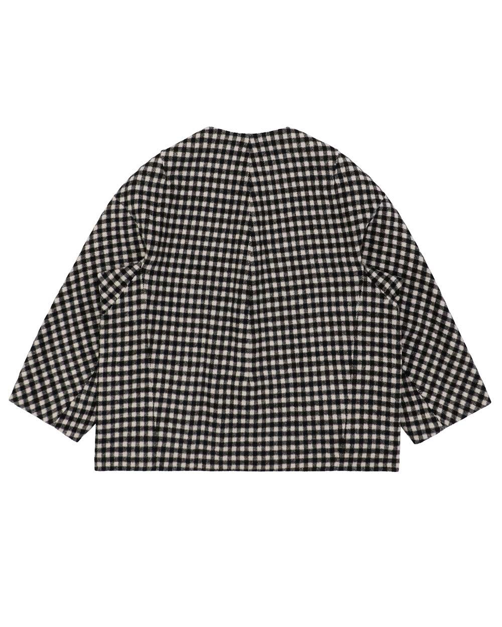 Weekend Max Mara Plaid Double-sided Short Coat In Black