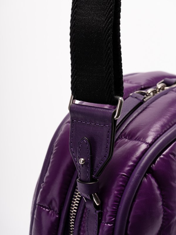MONCLER MONCLER LOGO PATCH ZIP-UP SHOULDER BAG