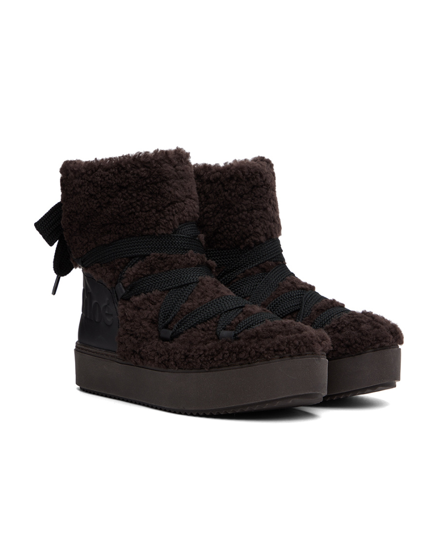 See By Chloé Brown Charlee Ankle Boots In Black