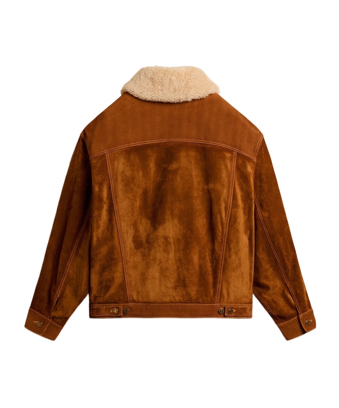 Golden Goose Journey Suede Jacket With Removable Collar In Brown