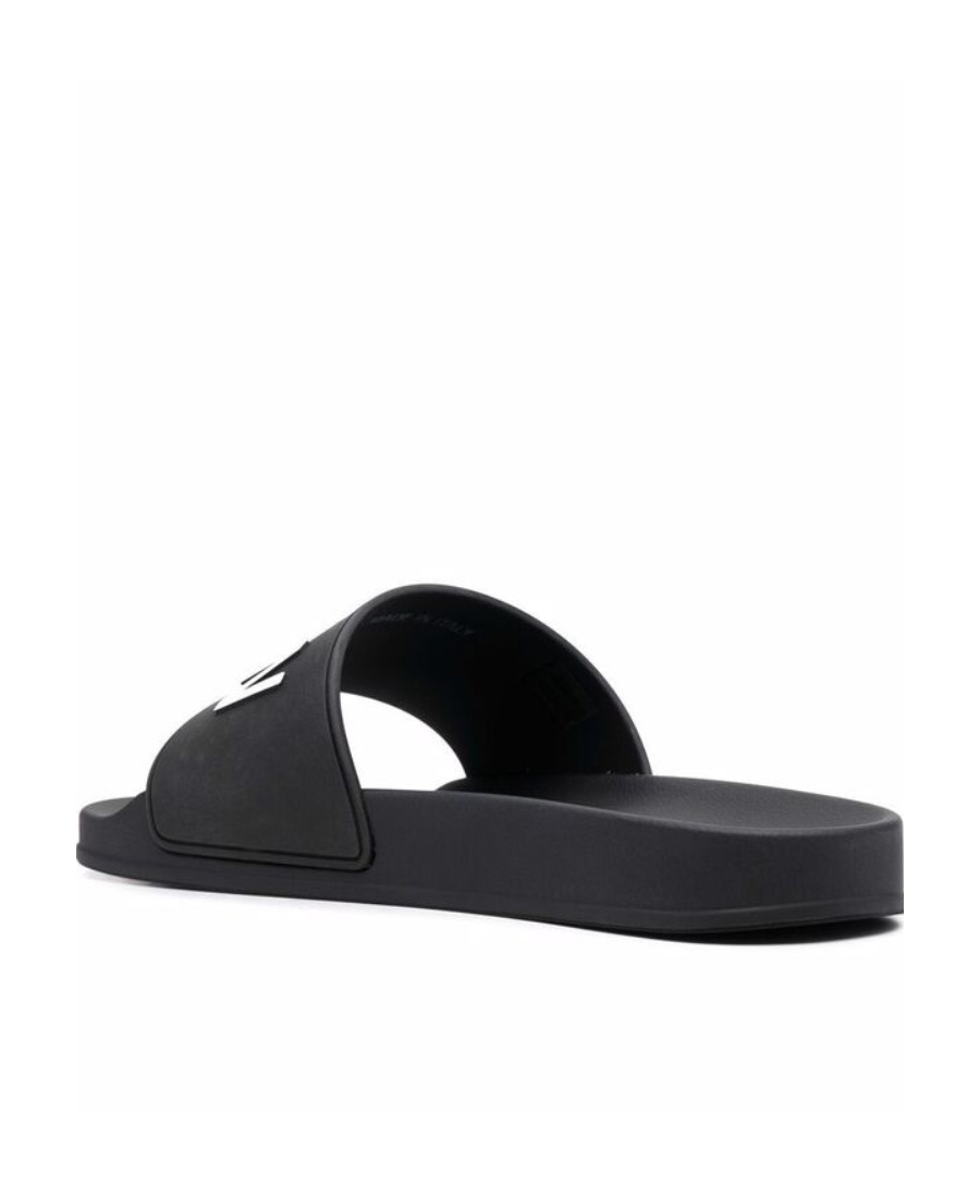 Shop Dsquared2 Icon-embossed Pool Slides In Black
