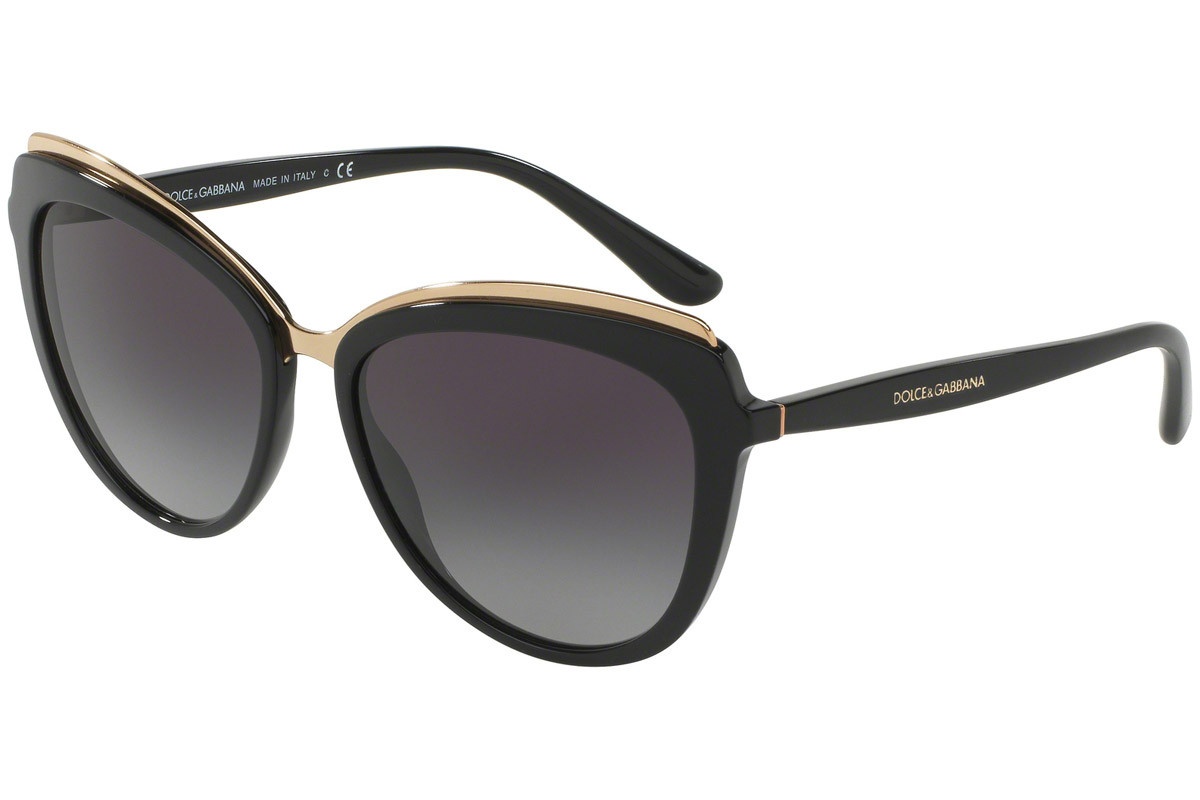 Dolce & Gabbana Logo Gradient Sunglasses In Black