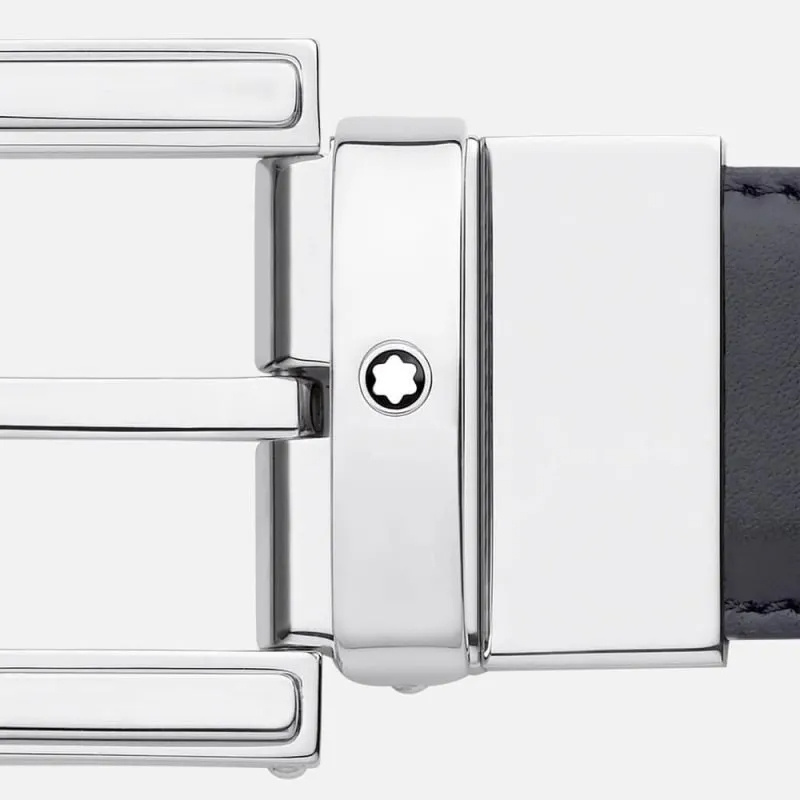 Montblanc Logo Buckle Belt In Black