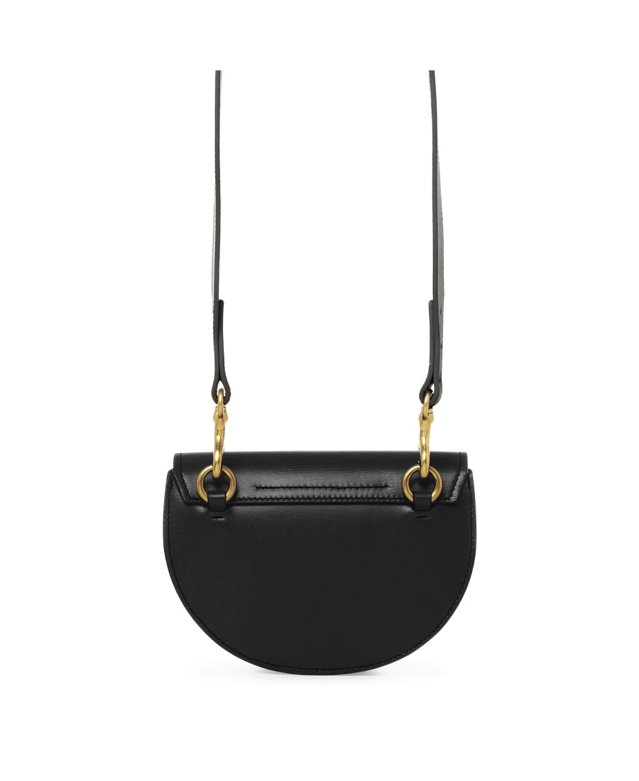 Chloé Chloe Marcie Mini Flap Leather Crossbody In Black