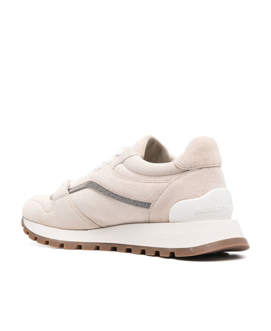 Brunello Cucinelli 20mm Suede Low-top Sneakers In Nude
