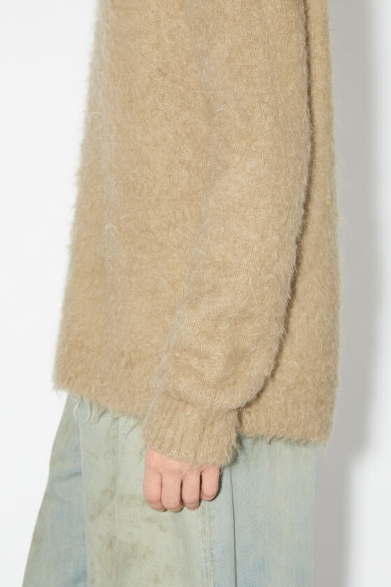 Shop Acne Studios Crewneck Knitted Sweater In Nude