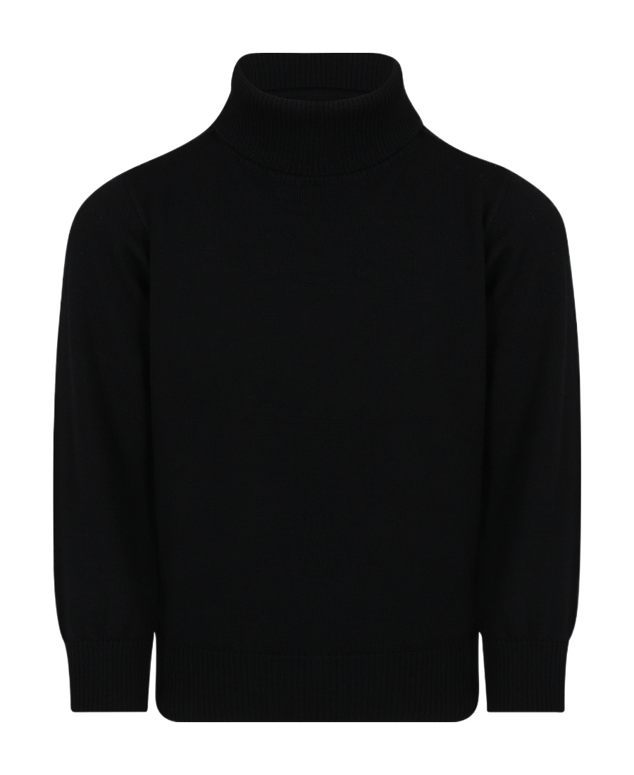 Stone Island Compass-motif Virgin Wool Jumper In Black