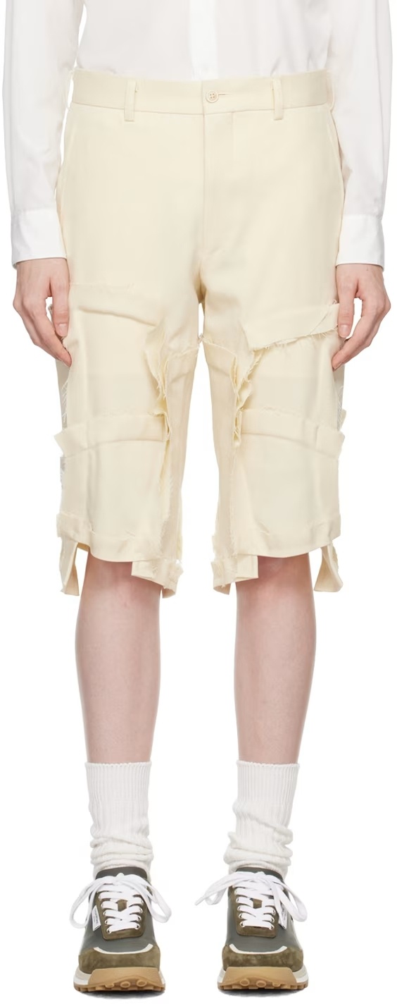 COMME DES GARÇONS RAW-EDGE TAILORED SHORTS