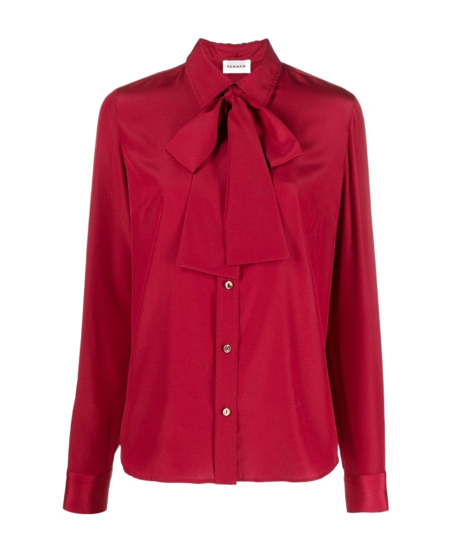 P.a.r.o.s.h Pussy-bow Collar Blouse In Red