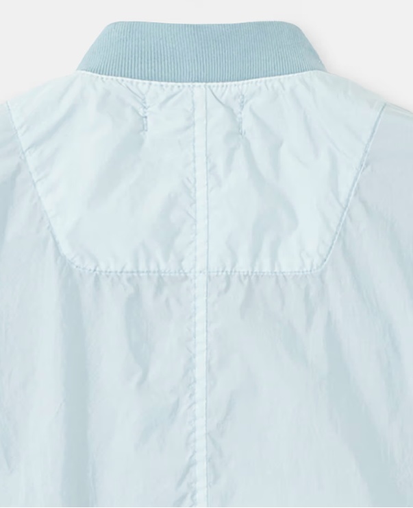 Stone Island Wind-resistant Bomber Jacket With Anti-dirop In Blue