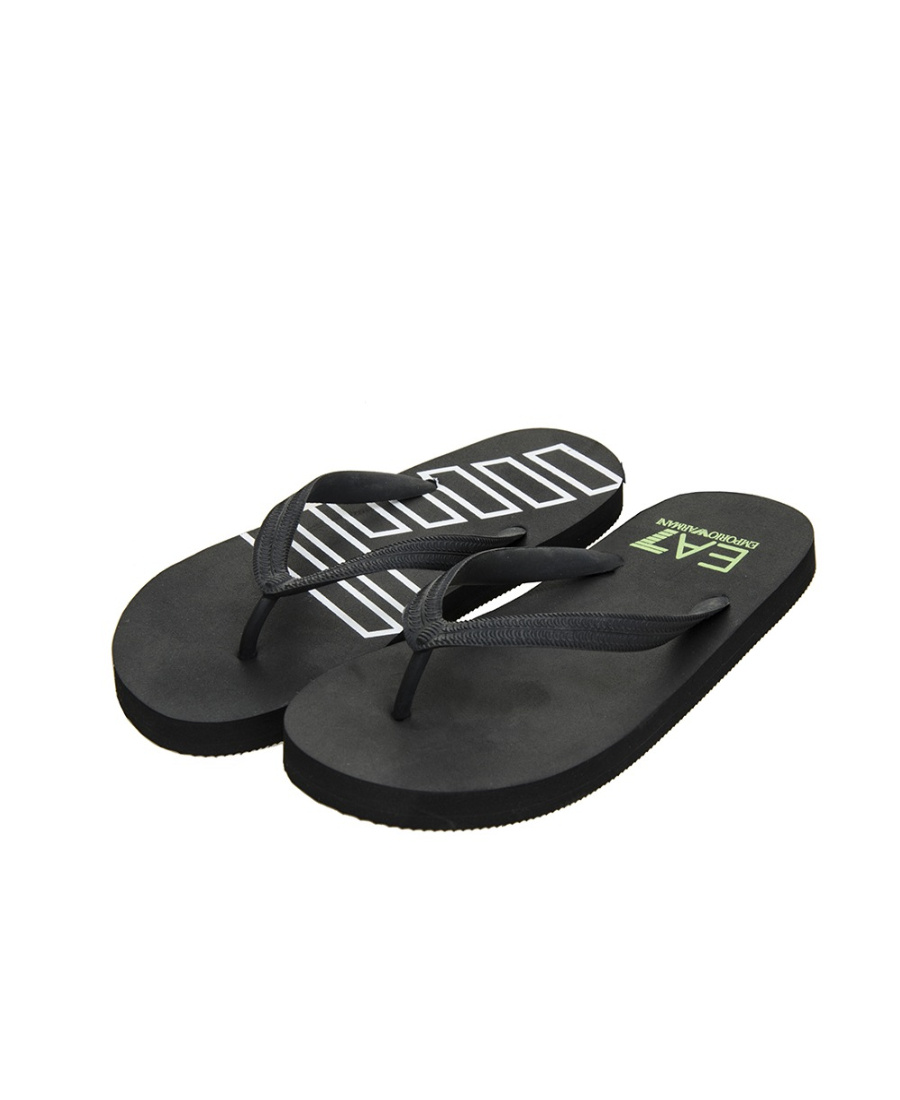 Ea7 Logo Details, Flip-flops. In Black