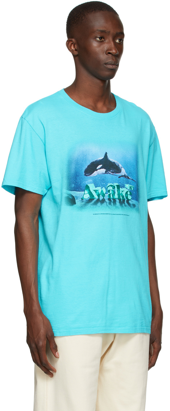 Awake Pattern Printed T-shirt In Blue