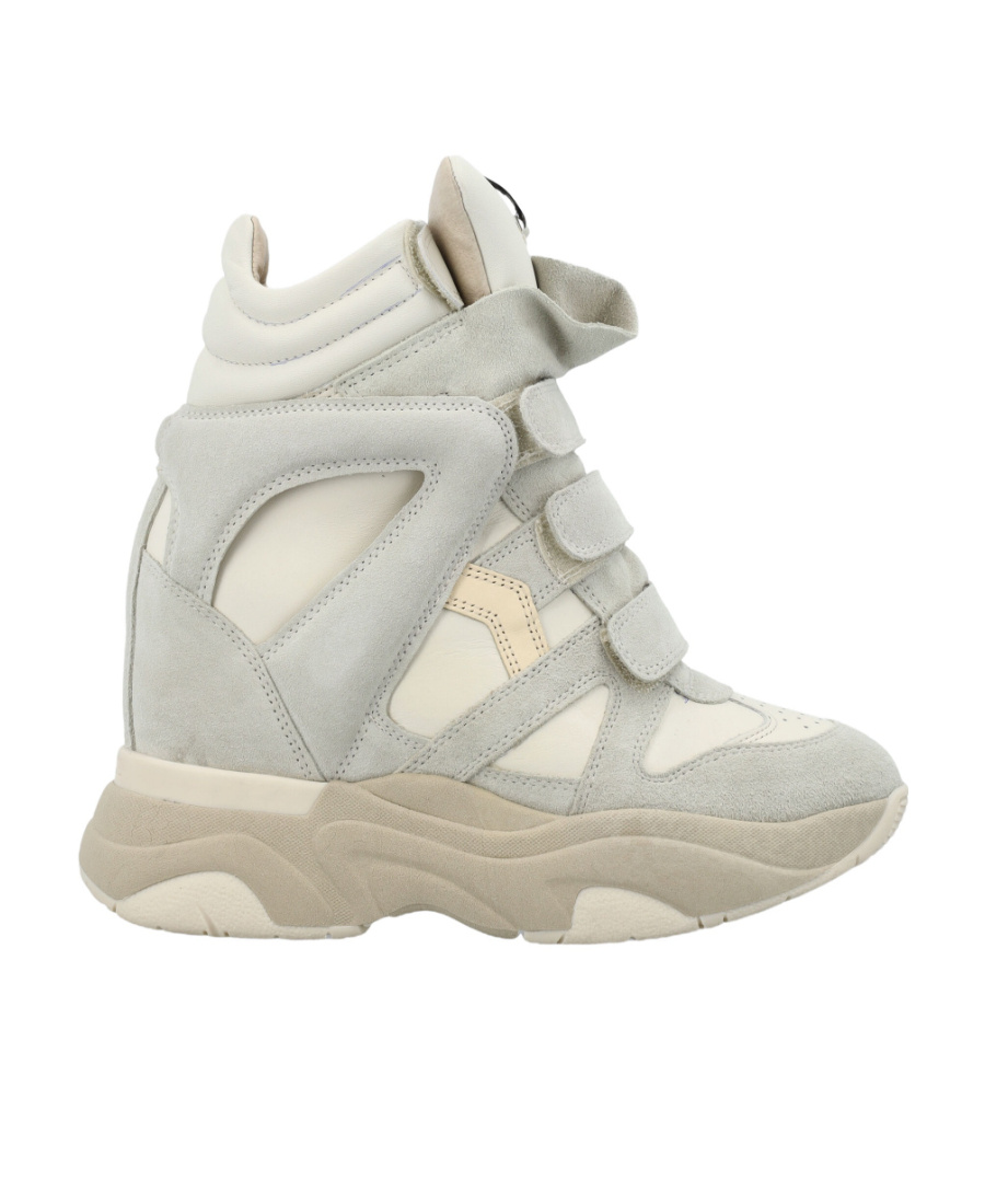 Isabel Marant Balskee High Top Sneakers With Wedge Shoes In Nude
