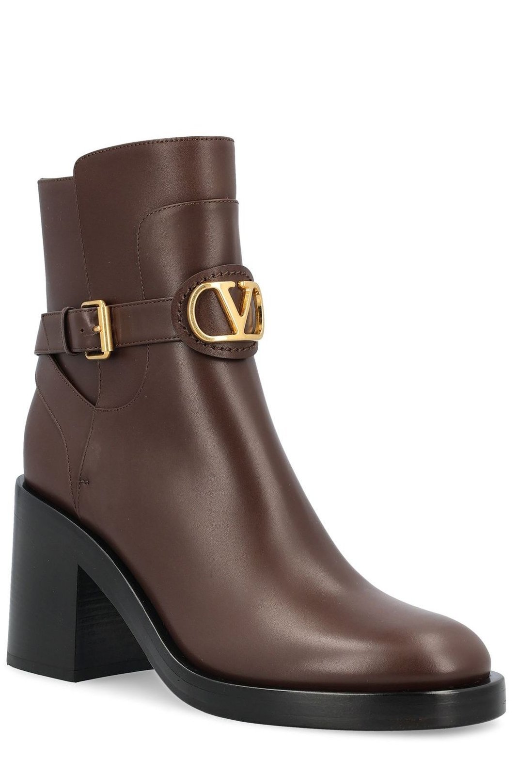 Valentino Bootie Vlogo Signature T. 70 Vitel In Brown