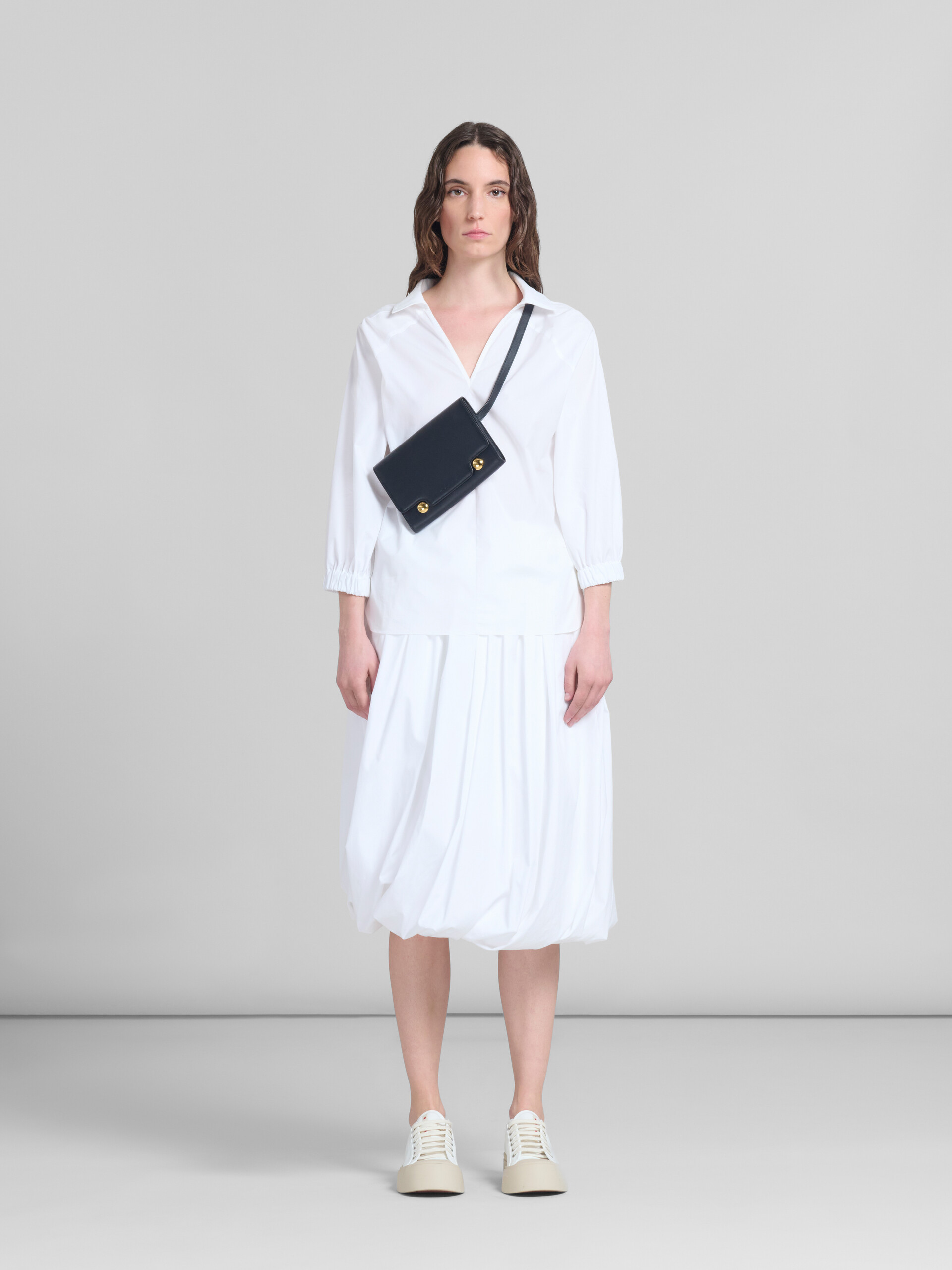Marni Trunkaroo Leather Belt Bag In Black