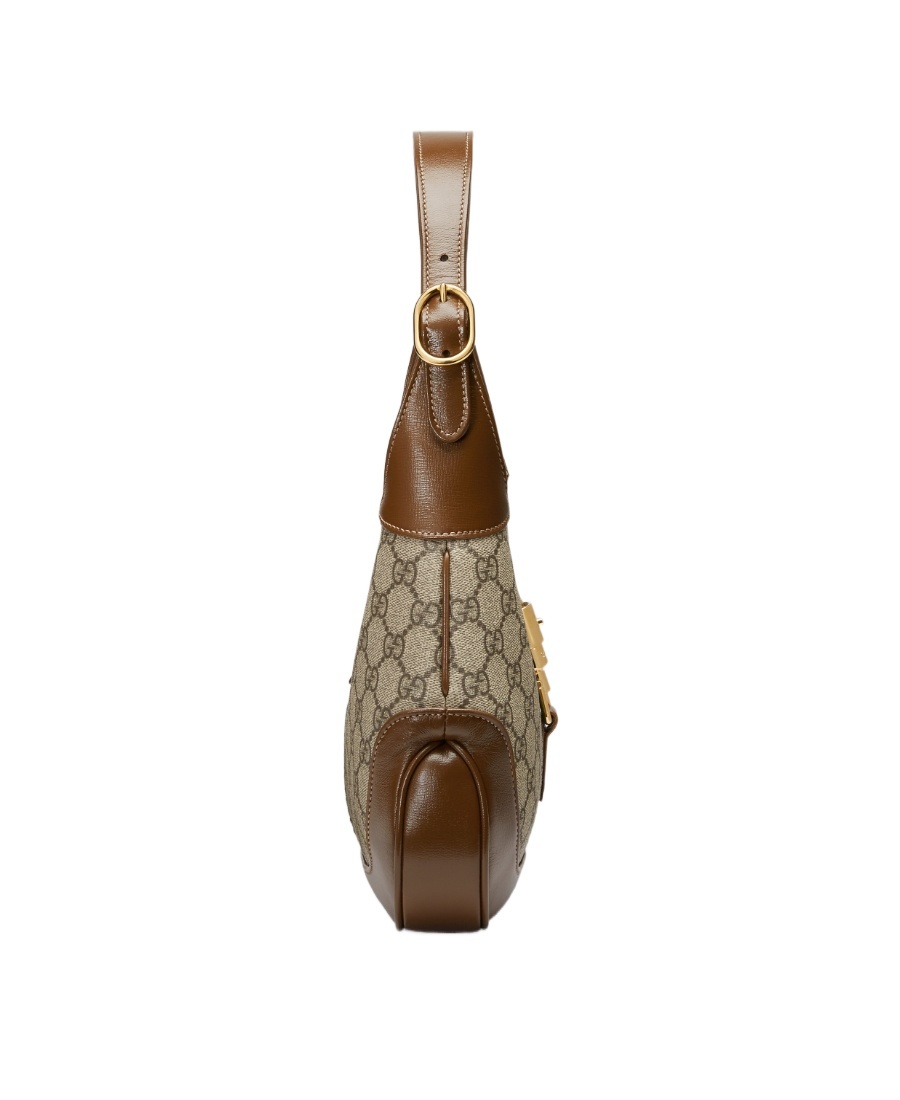 Gucci Jackie 1961 Small Webbing-trimmed Coated-canvas And Leather Shoulder Bag In White