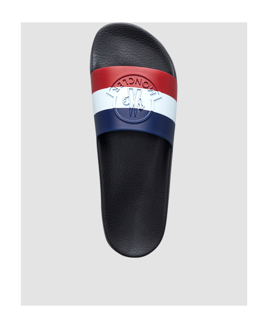 Shop Moncler Basile Slippers In Black