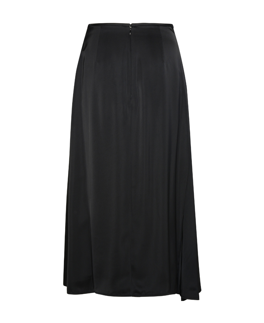 Jil Sander Viscose Skirt With Asymmetrical Hem And Side Slit In Black