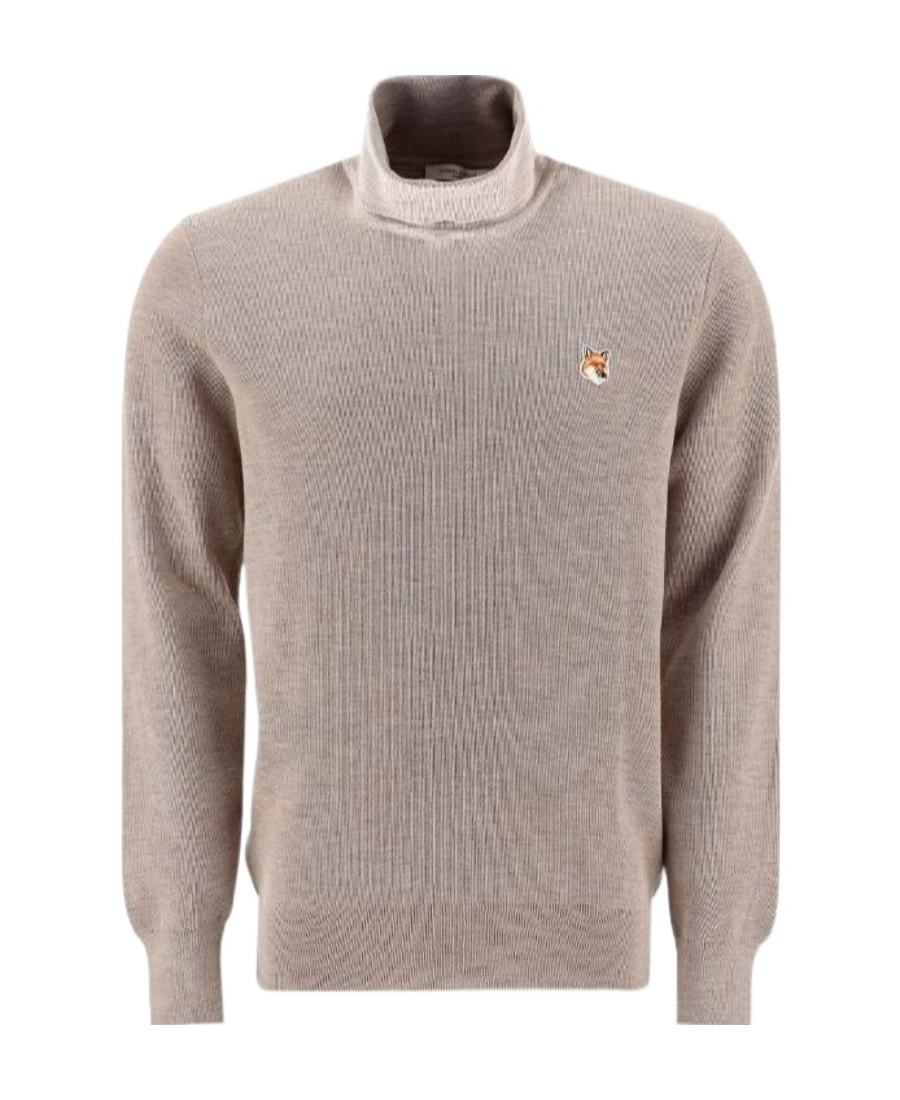 MAISON KITSUNÉ ROLL-NECK FINE-KNIT JUMPER