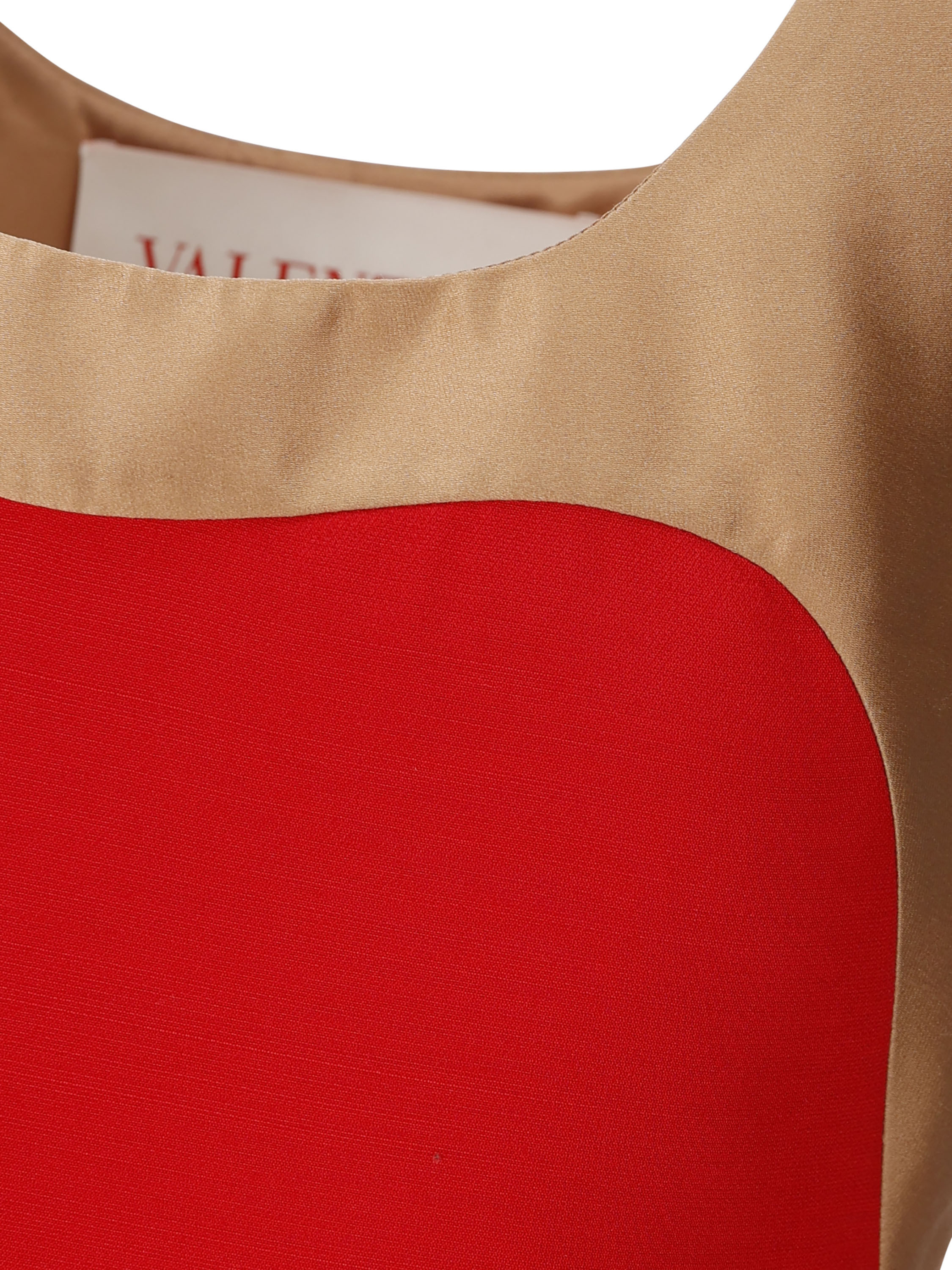 Valentino Two Tone Mini Dress In Red