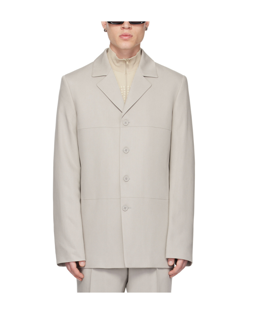 Misbhv Twill Suit Coat In White