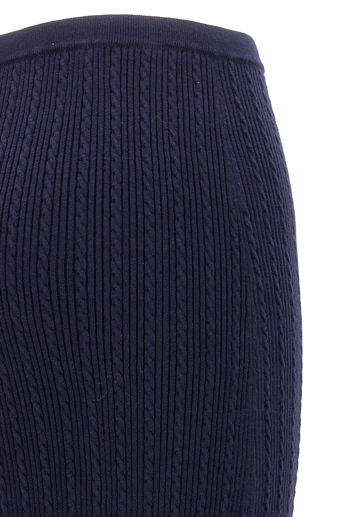 Alessandra Rich Knitted Pencil Skirt In Black
