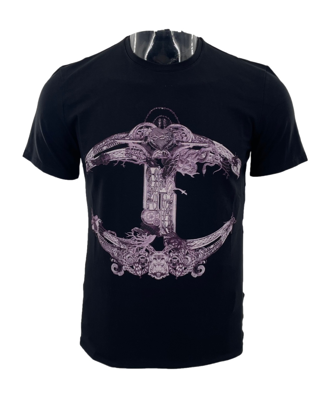 Just Cavalli Pattern Printed Short-sleeved T-shirt In Black