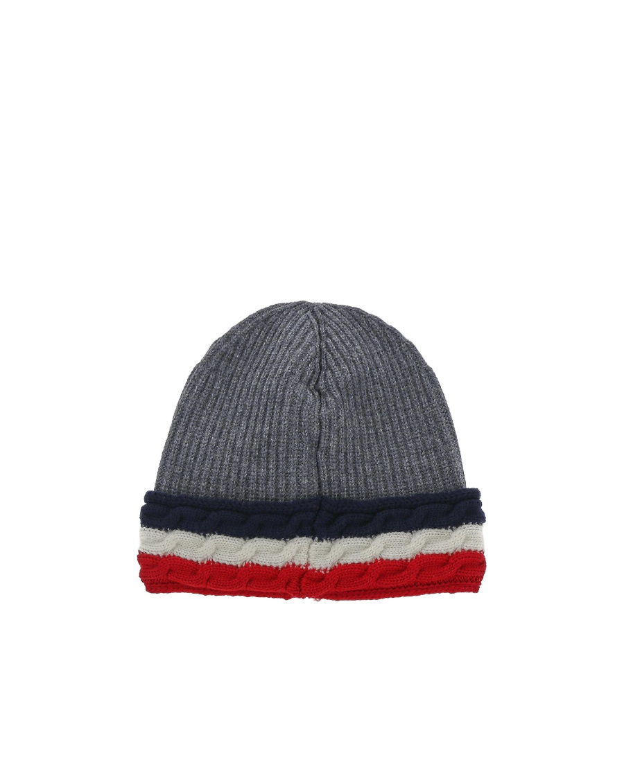 Moncler Virgin-wool Logo-patch Hat In Black
