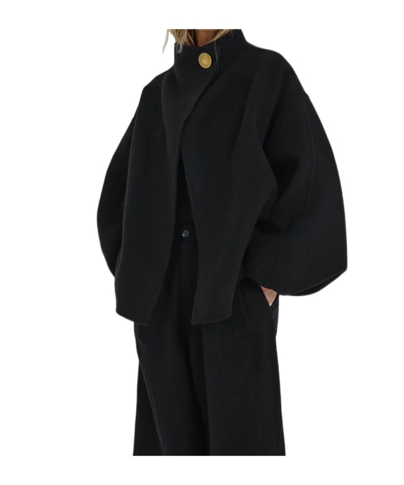 Darkpark Oversize Cashmere Wool Jacket In Black