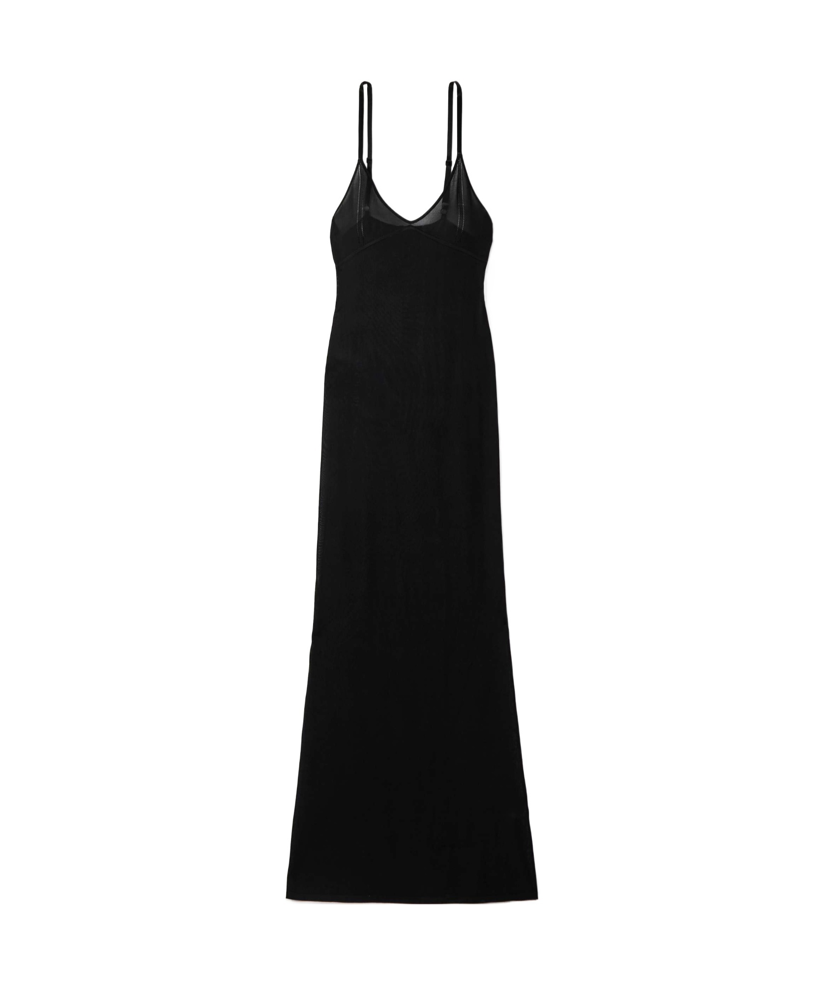 Saint Laurent Plain Jersey Extra-long Dress In Black