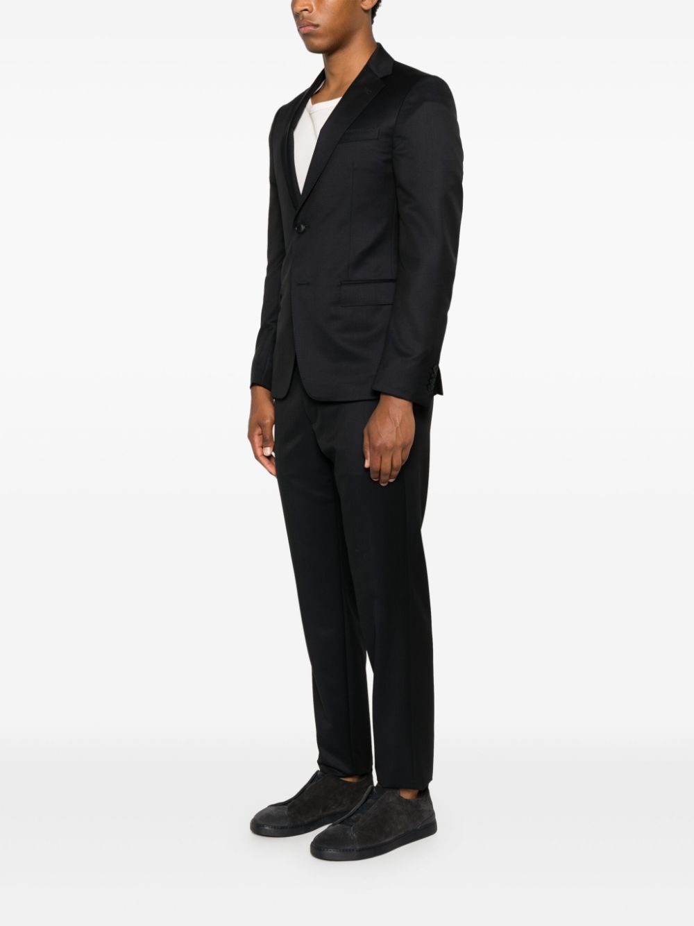 Shop Zegna Single-breasted Suit In Black
