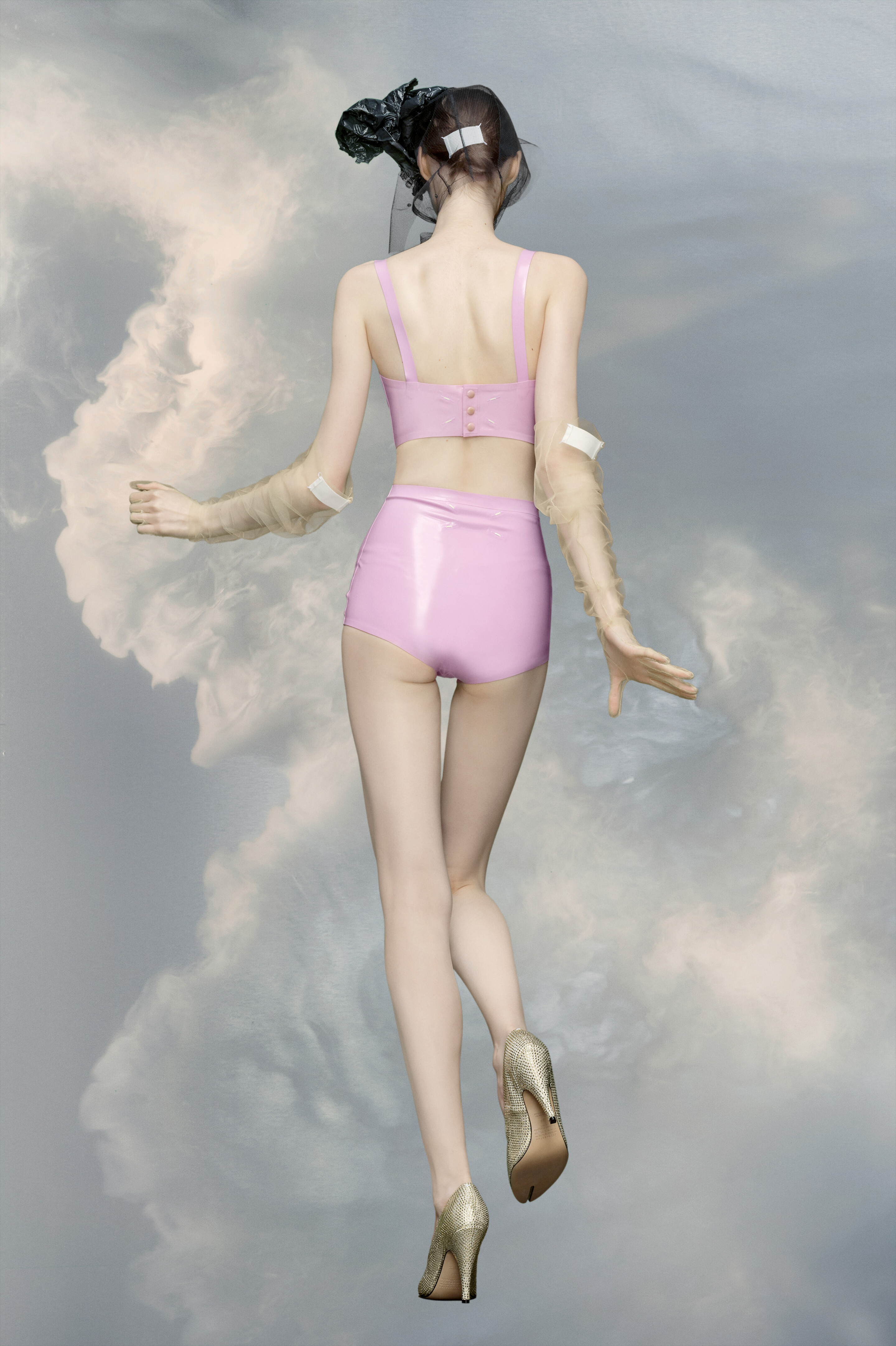 Maison Margiela Latex Underwear In Pink