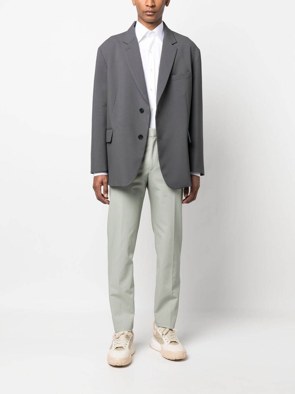 Alexander Mcqueen Tapered Tailored Trousers In White