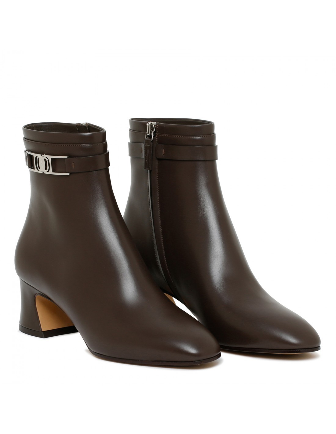 Ferragamo Woman Ankle Boots Brown Size 9.5 Calfskin In Brown