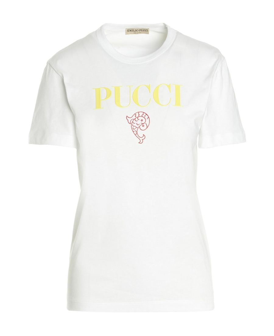 Emilio Pucci Logo-print Cotton T-shirt In White