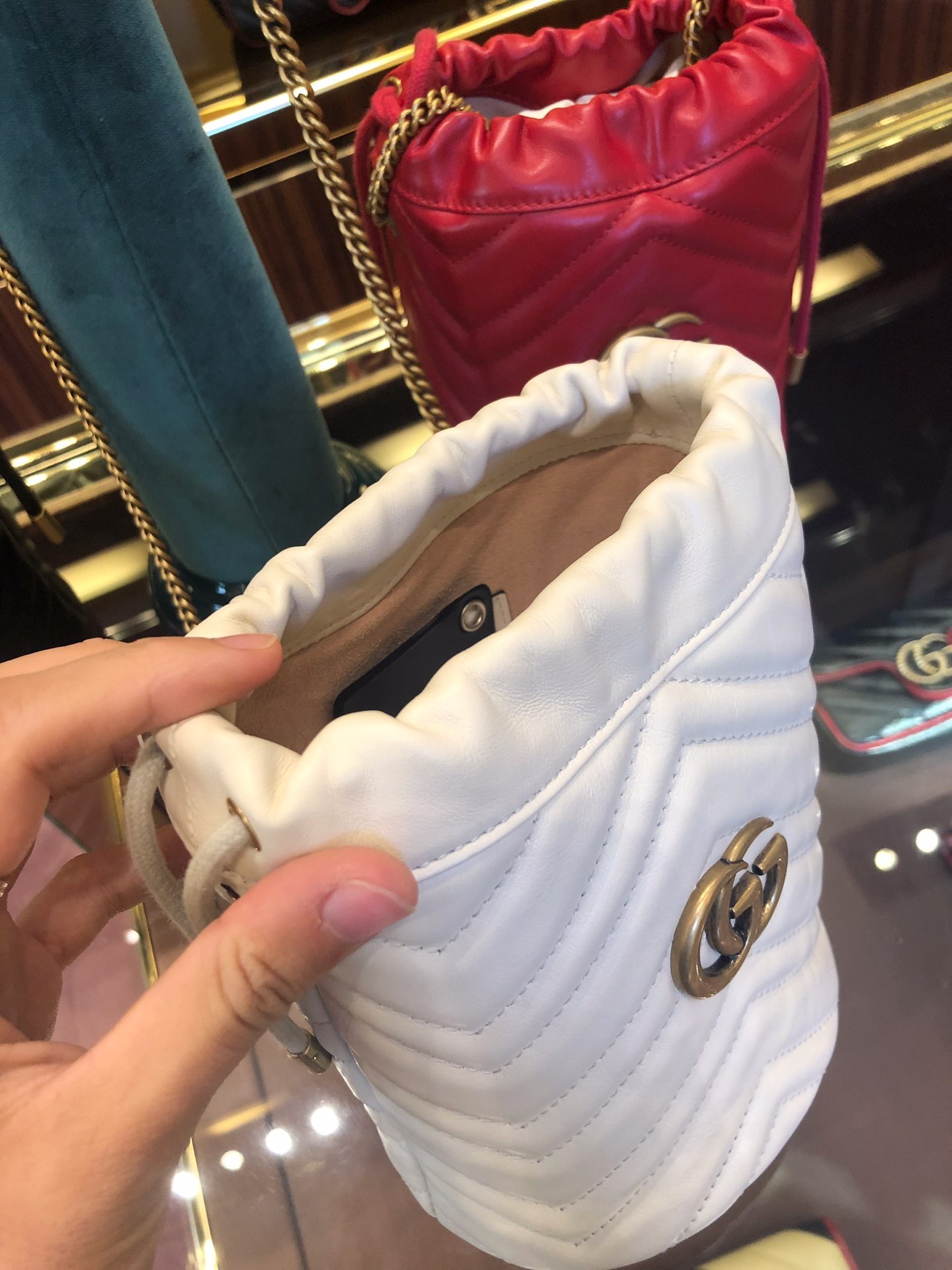 Gucci Gg Marmont Mini-bucket Bag In Pink