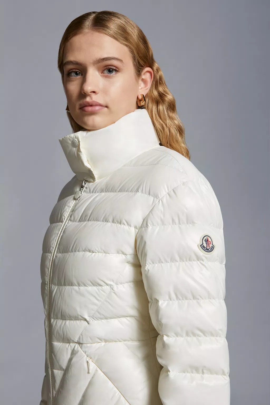 Moncler Abante Quilted Puffer Jacket In White