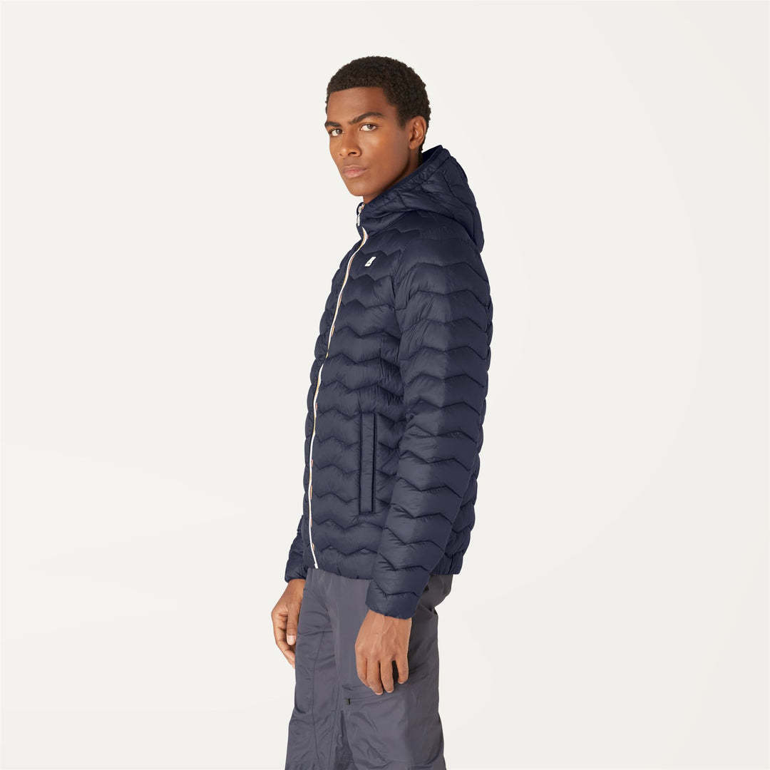 K-WAY LOGO-PATCH HOODED PADDED JACKET
