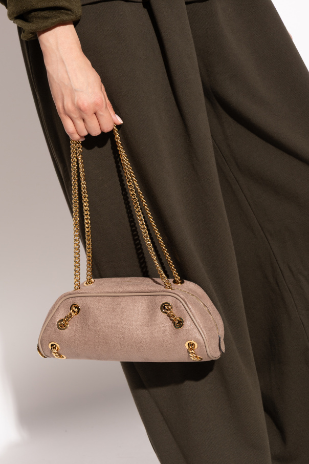 Stella Mccartney Zipper Shoulder Bag In Brown