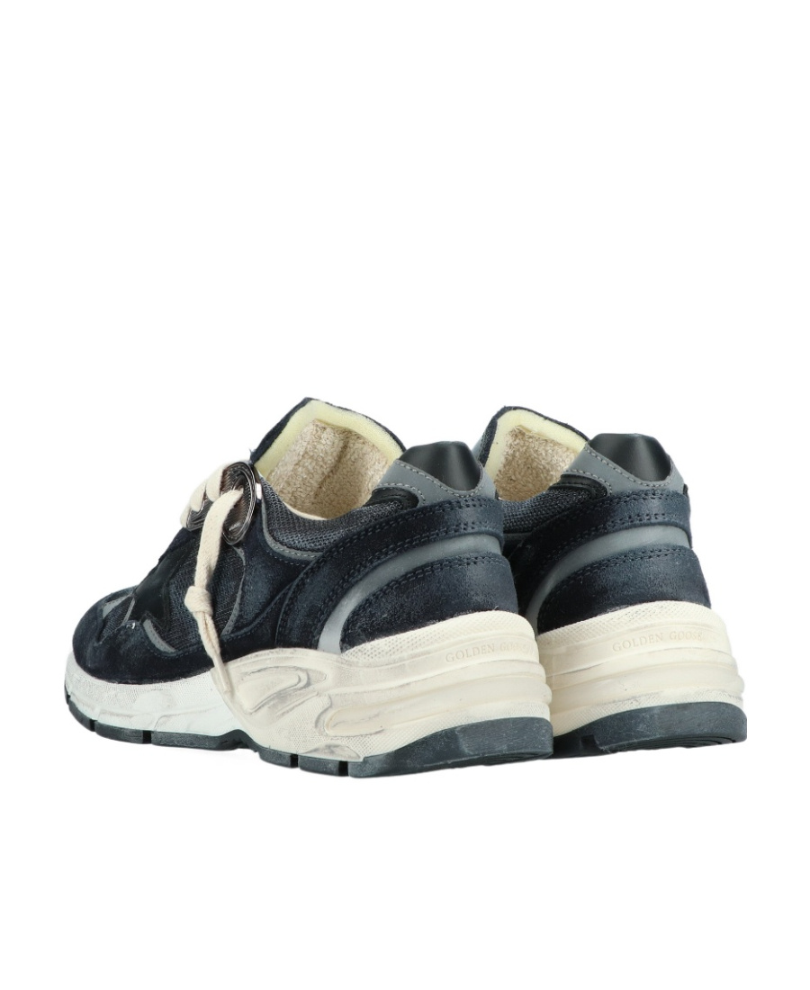 Golden Goose Running Dad Leather Sneakers In Blue